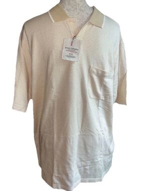 Daniel Cremieux Collection Paris Geo Print Polo Shirt Soft Large Chest Pocket